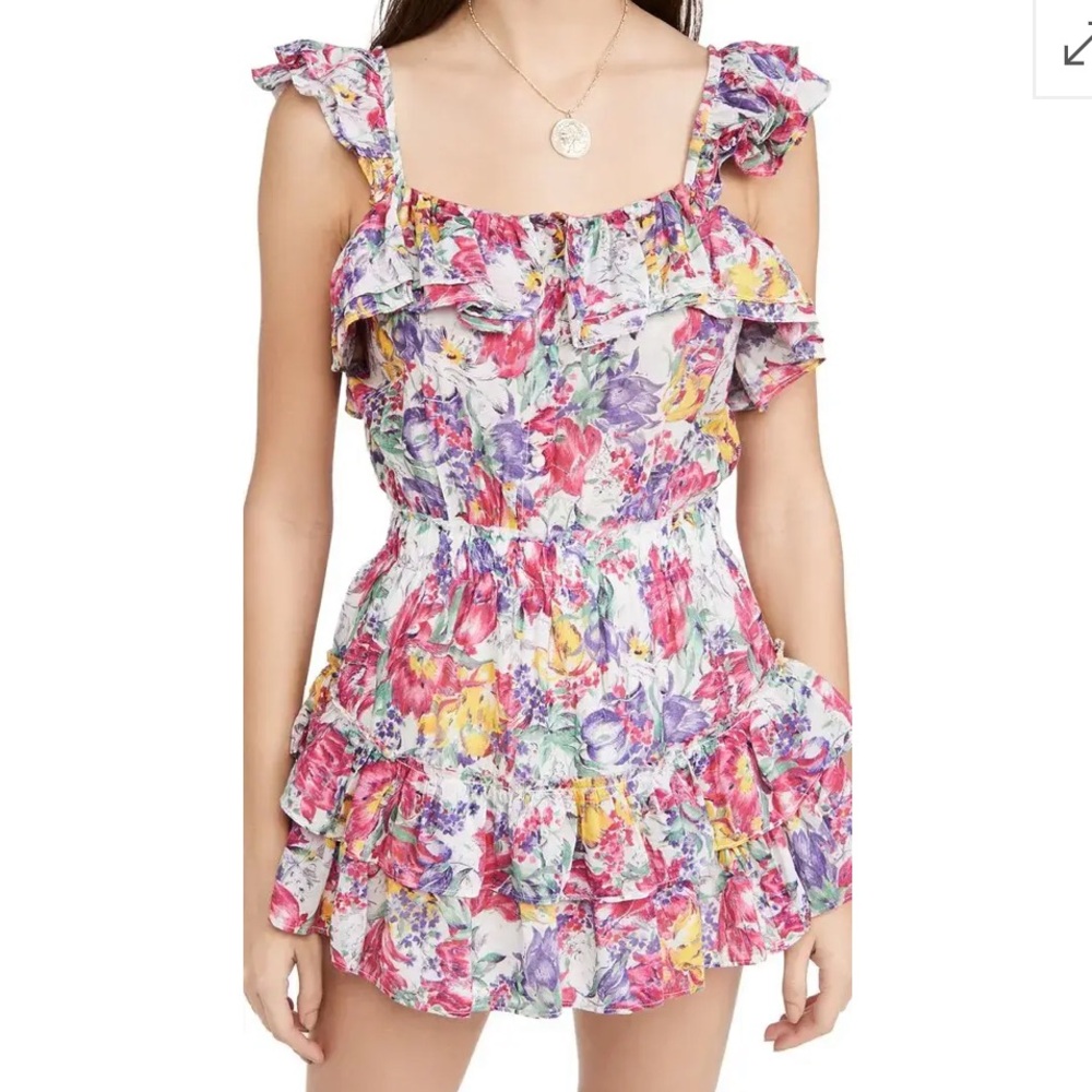 NWOT LoveShackFancy Marina Floral Ruffle Dress Size S - Picture 5 of 8